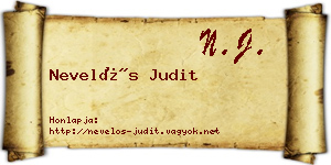 Nevelős Judit névjegykártya